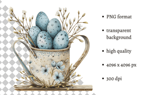 Download Watercolor Blue Easter Illustration - Easter Collection