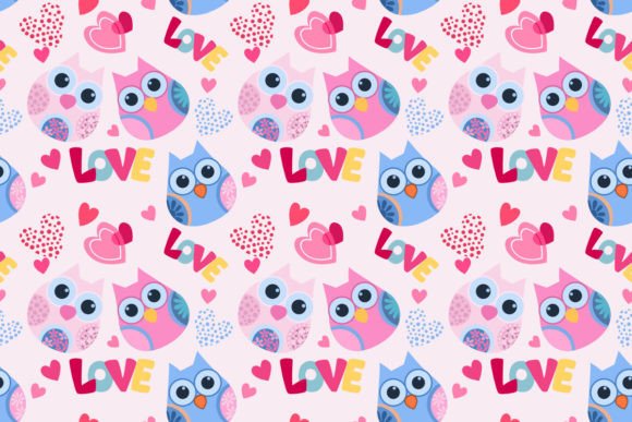 Download Cute Owl with Heart Shape Pattern. - Cute Collection