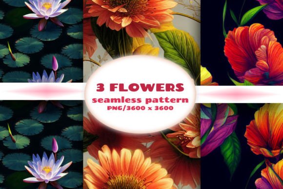 Download Seamless Patterns with Flowers - Flowers Collection