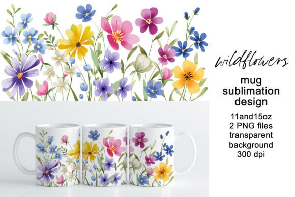 Download Mug Wrap, Sublimation Design Flowers - Flowers Collection