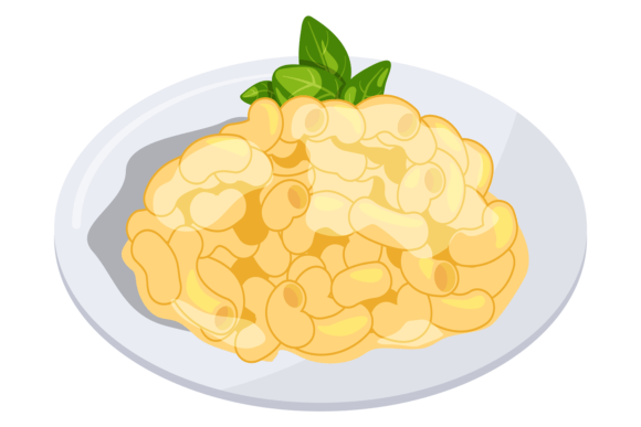Download Macaroni Cheese Dish. Cartoon Food Plate - Cheese Collection