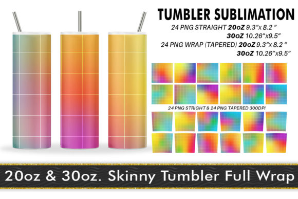 Download Tumbler Sublimation Rainbow Grid - Rainbow grid Collection