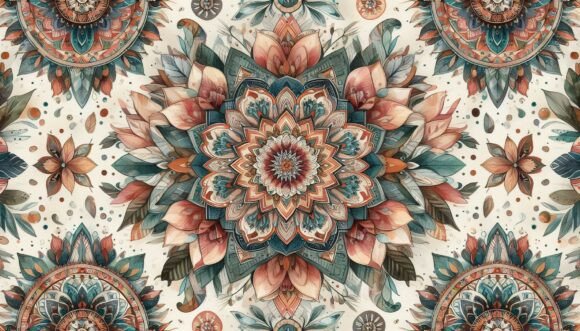 Download Bohemian Mandala Flowers - Flowers Collection