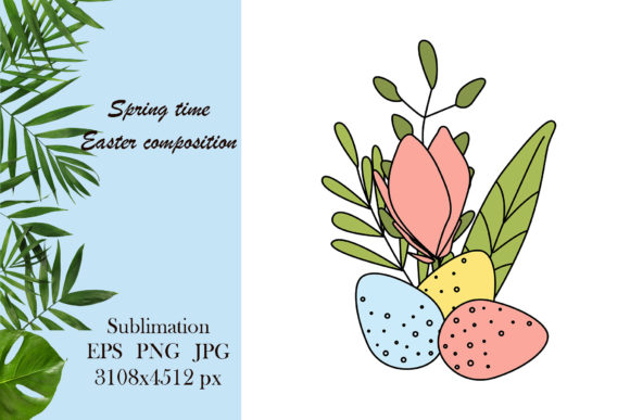 Download Spring Easter Illustration - Floral Png - Easter Collection