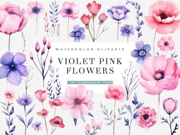 Download Violet Pink Purple Flowers Clipart - Flowers Collection