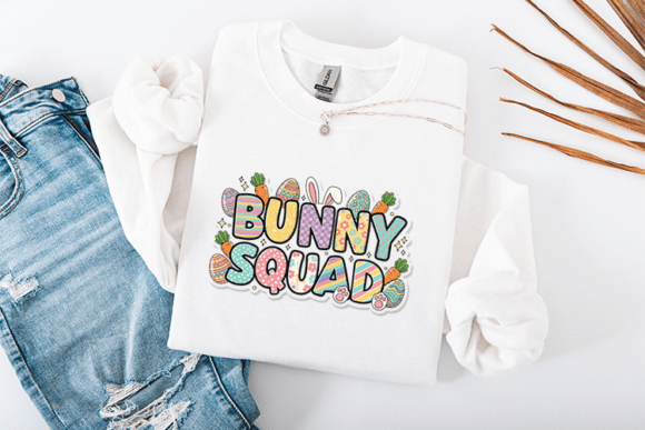 Download Bunny Squad Easter SVG Retro Patterned - Easter Collection