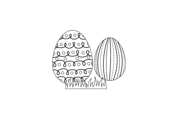 Download Easter Illustration Design Vector Black and White - Easter Collection