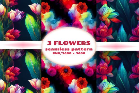 Download Seamless Patterns with Flowers - Flowers Collection