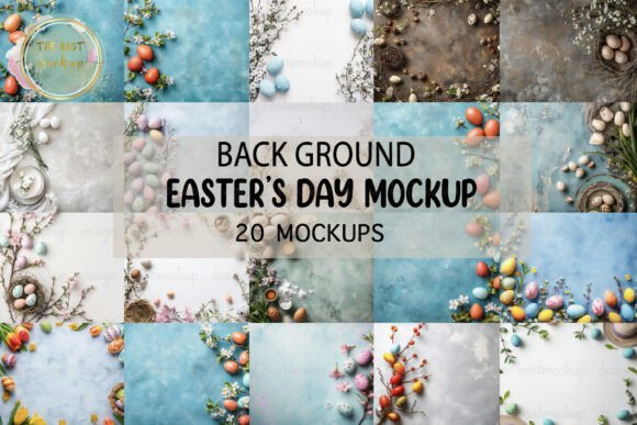 Download Easter Background Mockup Bundle - Easter Collection