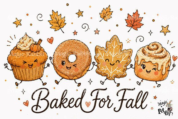 Download Baked for Fall Cute Bakery PNG - Cute Collection