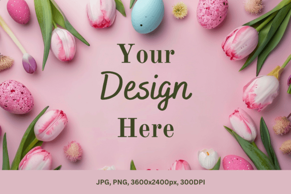 Download Easter Background Mock | Flat Lay Mockup - Easter Collection