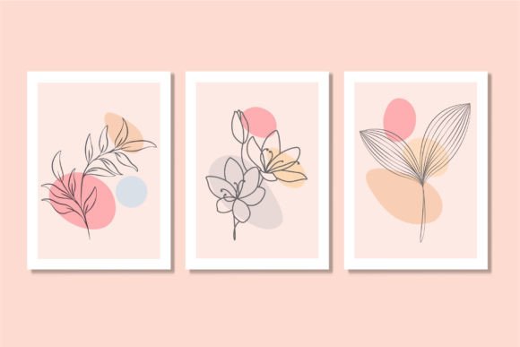 Download Minimal Flowers Leaves Wall Art Poster - Flowers Collection