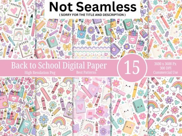 Download Cute Back to School Digital Paper Bundle - Cute Collection