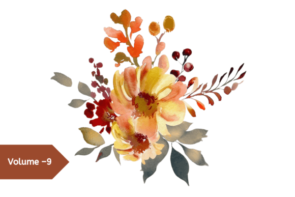 Download Watercolor Vintage Fall Flowers Clipart - Flowers Collection