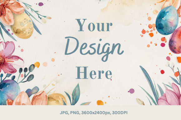 Download Easter Background Mock | Flat Lay Mockup - Easter Collection