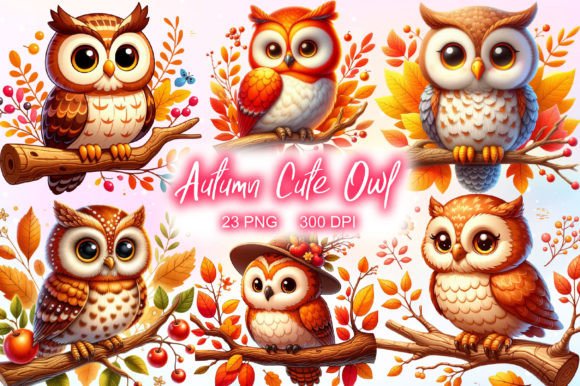 Download Autumn Cute Owl Sublimation Clipart - Cute Collection