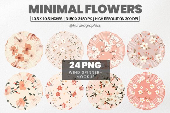 Download Minimal Flowers Wind Spinner Sublimation - Flowers Collection