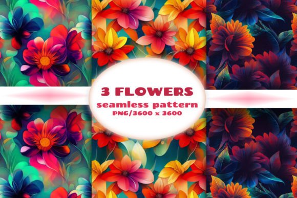 Download Seamless Patterns with Flowers - Flowers Collection