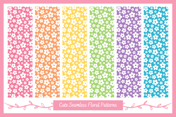 Download Cute Floral Pattern with Rainbow Colors - Cute Collection