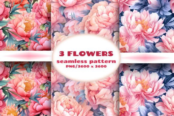 Download Seamless Patterns with Flowers - Flowers Collection
