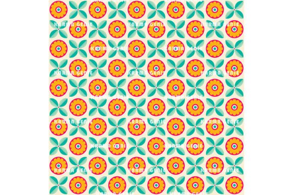 Download Retro Abstract Flowers &amp; Leaves Pattern - Flowers Collection