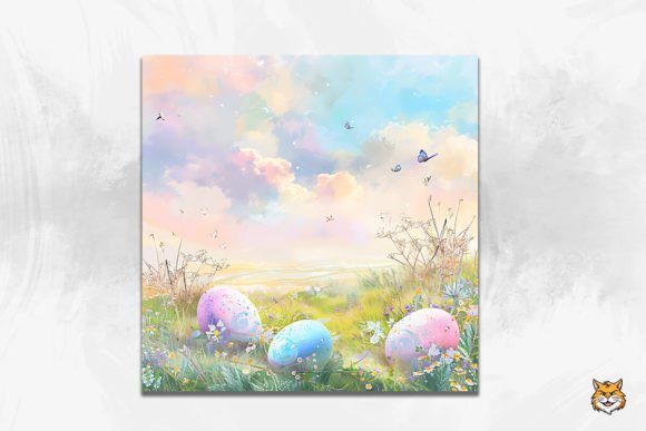 Download Easter Eggs Watercolor Pastel Background - Easter Collection