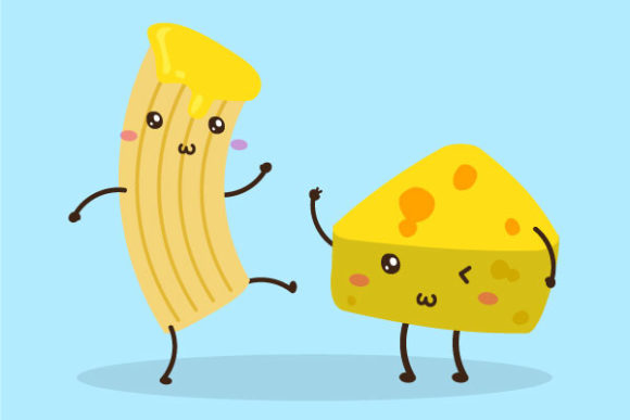 Download Cute Macaroni and Cheese Illustration - Cheese Collection