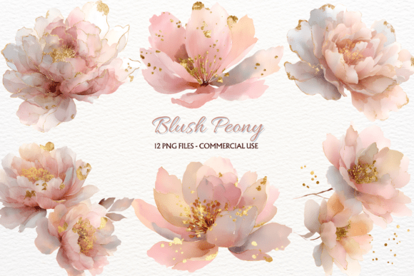 Download Blush Peony Clipart Spring Flowers PNG - Flowers Collection