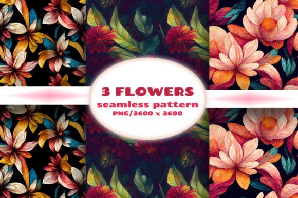 Download Seamless Patterns with Flowers - Flowers Collection