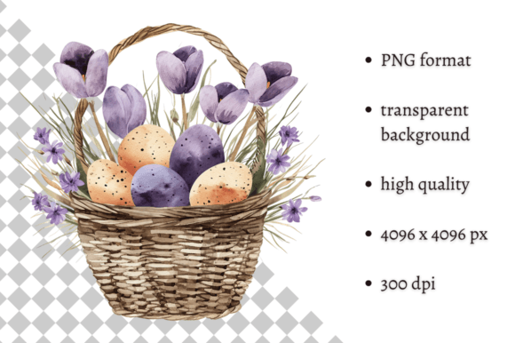 Download Watercolor Purple Easter Illustration - Easter Collection