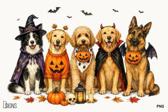 Download Halloween Fall Cute Golden Doodle Dog - Cute Collection