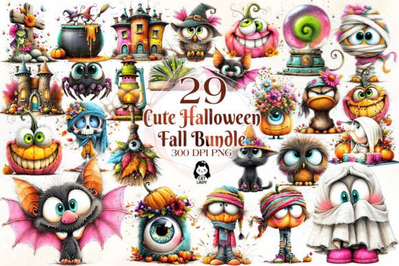 Download Quirky Halloween Fall Cute Clipart PNG - Cute Collection
