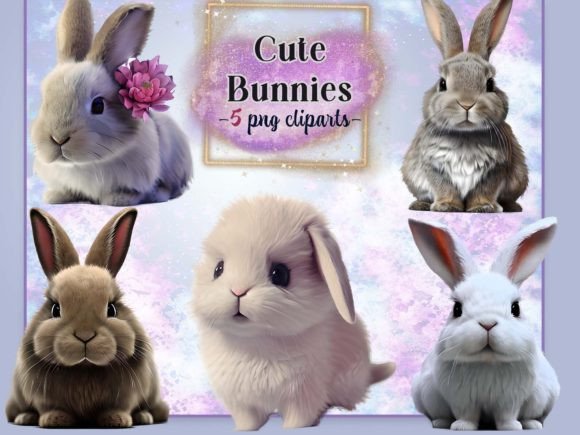 Download Cute Bunnies Sublimation Clipart - Cute Collection