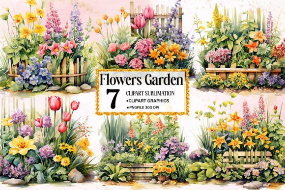 Download Flowers Garden Sublimation Clipart - Flowers Collection